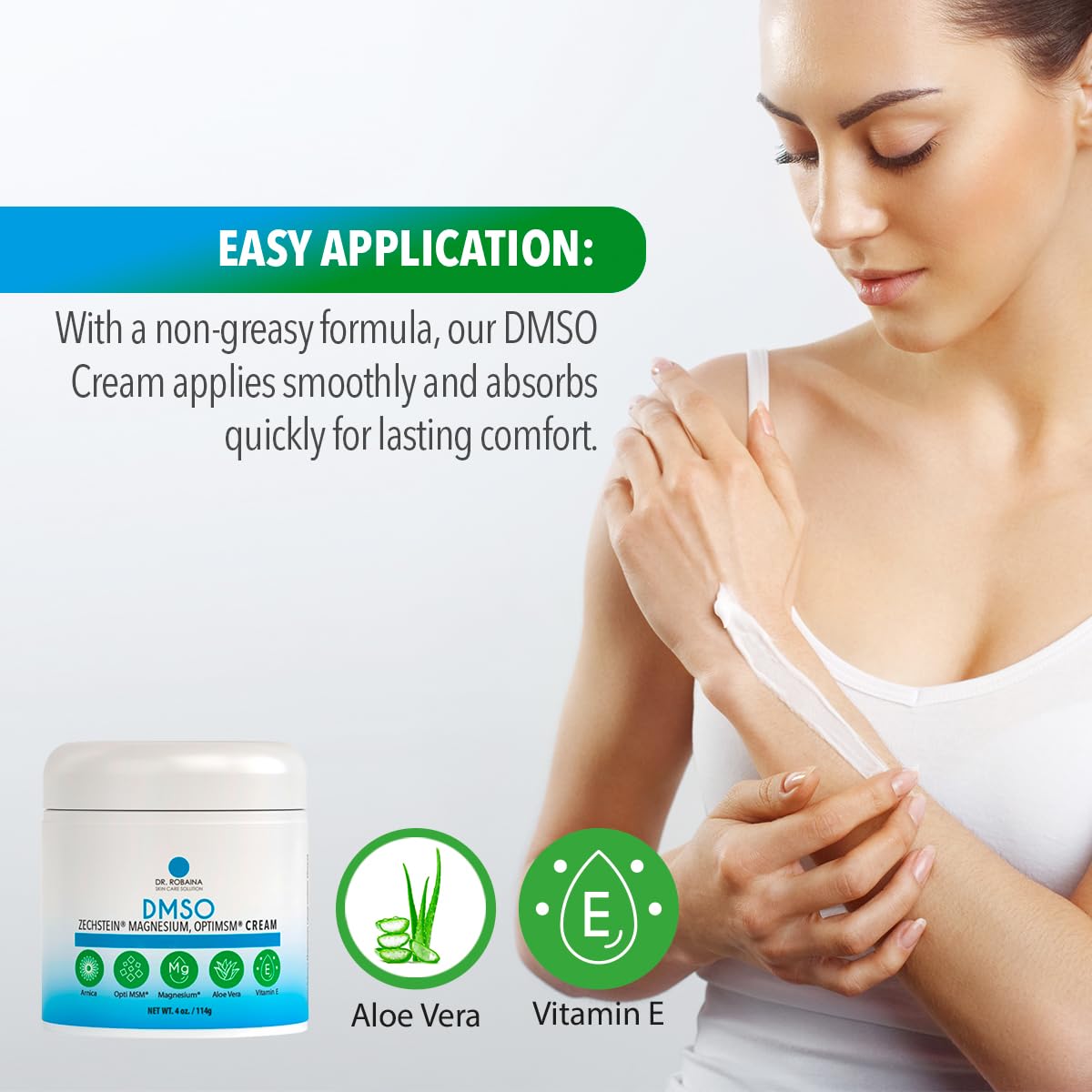 Dr. Robaina DMSO Cream – 99.9% Pure DMSO with Zechstein Magnesium & Arnica | Made in USA