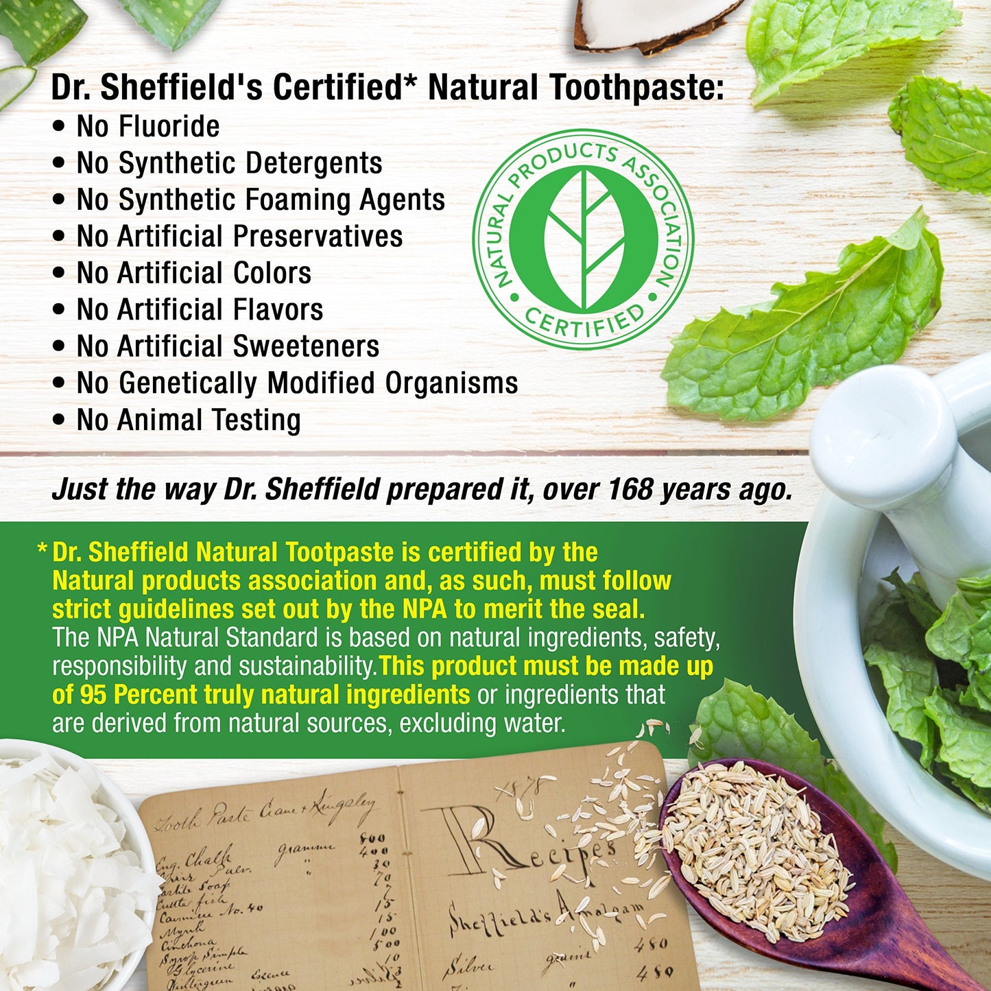 Dr. Sheffield’s Certified Natural Toothpaste – Mixed Berry, Fluoride Free, 2-Pack