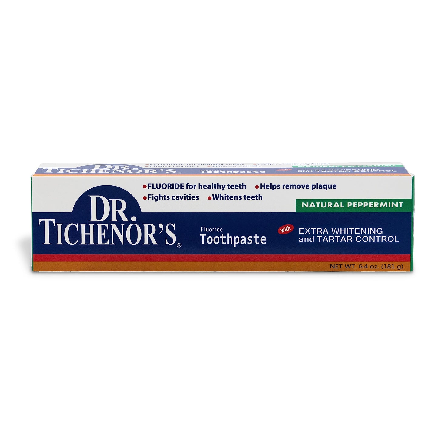 Dr. Tichenor's Extra Whitening Toothpaste – Fluoride, Whitening & Plaque Removal | 6.4 oz Pack of 2