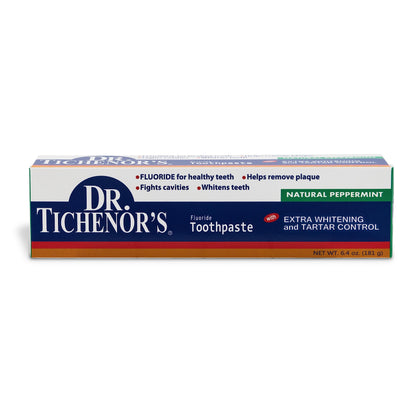 Dr. Tichenor's Extra Whitening Toothpaste – Fluoride, Whitening & Plaque Removal | 6.4 oz Pack of 2