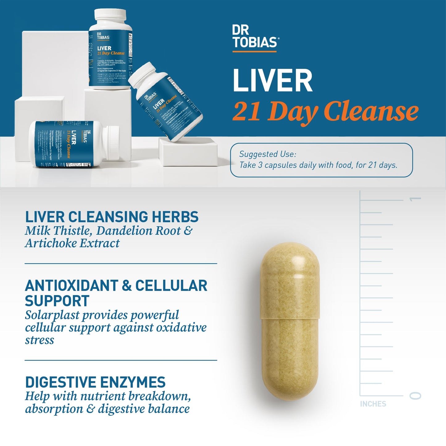 Dr. Tobias Liver 21 Day Cleanse – Milk Thistle Detox (63 Veg Capsules, Pack of 2)