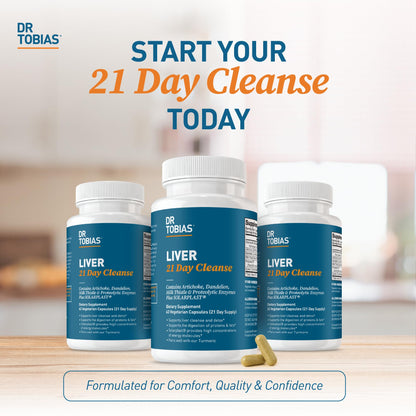 Dr. Tobias Liver 21 Day Cleanse – Milk Thistle Detox (63 Veg Capsules, Pack of 2)