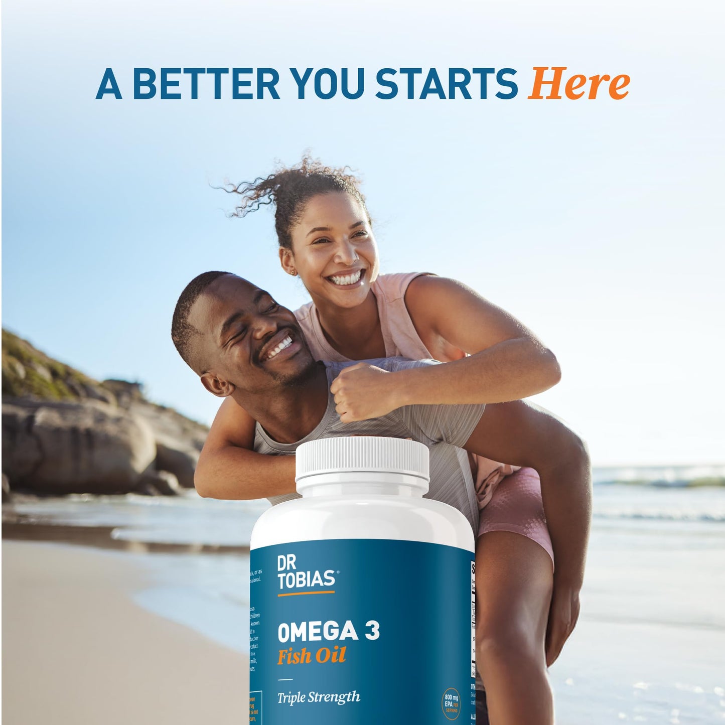 Dr. Tobias Omega-3 Fish Oil 2000mg Triple Strength – 800mg EPA / 600mg DHA per Serving | Heart, Brain & Immune Support | 360 Softgels