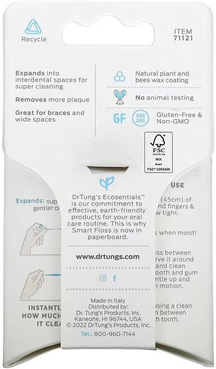 Dr. Tungs Smart Floss - 30 Yards - Case of 6 | Cardamom Flavored Dental Floss