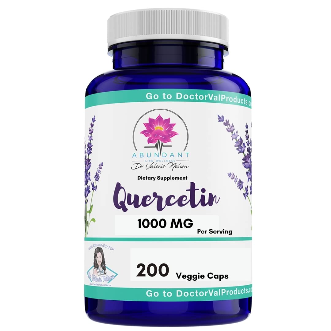 Dr. Valerie Nelson Quercetin 500 mg - 200 Capsules | Made in USA - Best Value