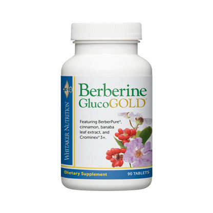 Dr. Whitaker’s Berberine GlucoGold — 1500 mg Berberine with Cinnamon & Banaba (90 Tablets)