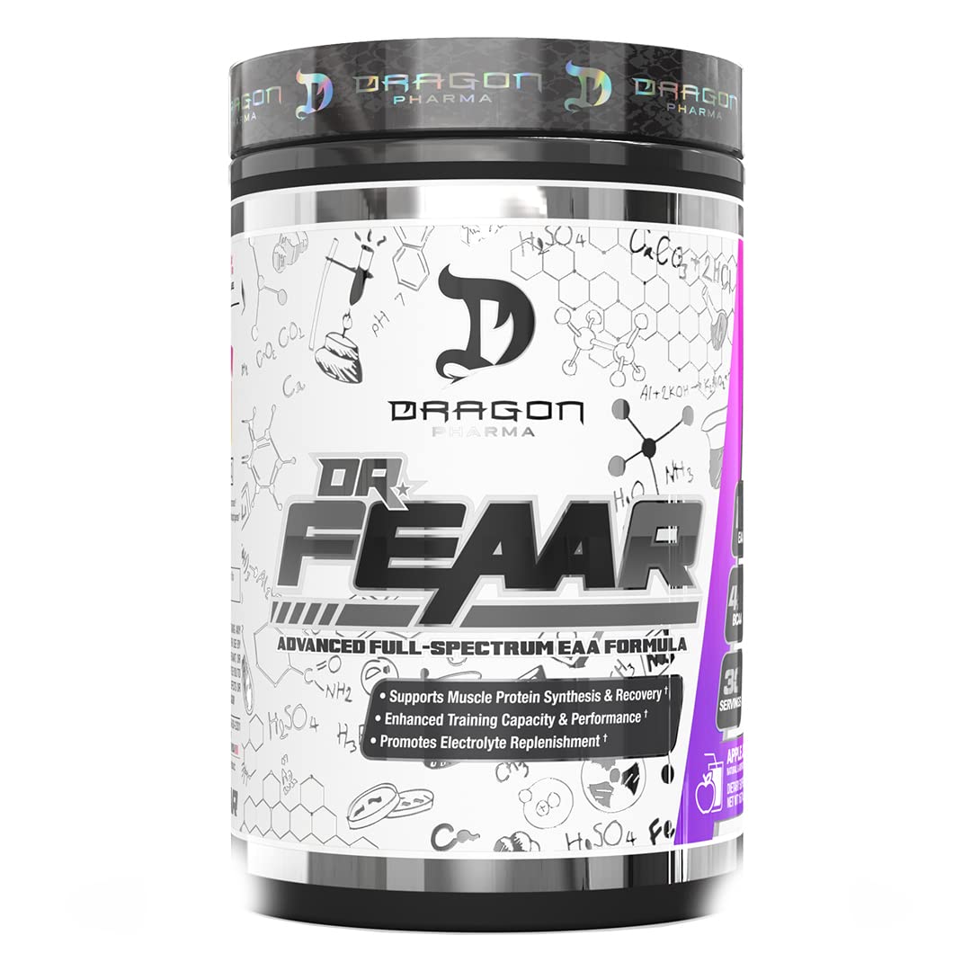 DRAGON PHARMA Dr. FEAAR Advanced Full-Spectrum EAA Matrix – 30 Servings (Grape Juice)