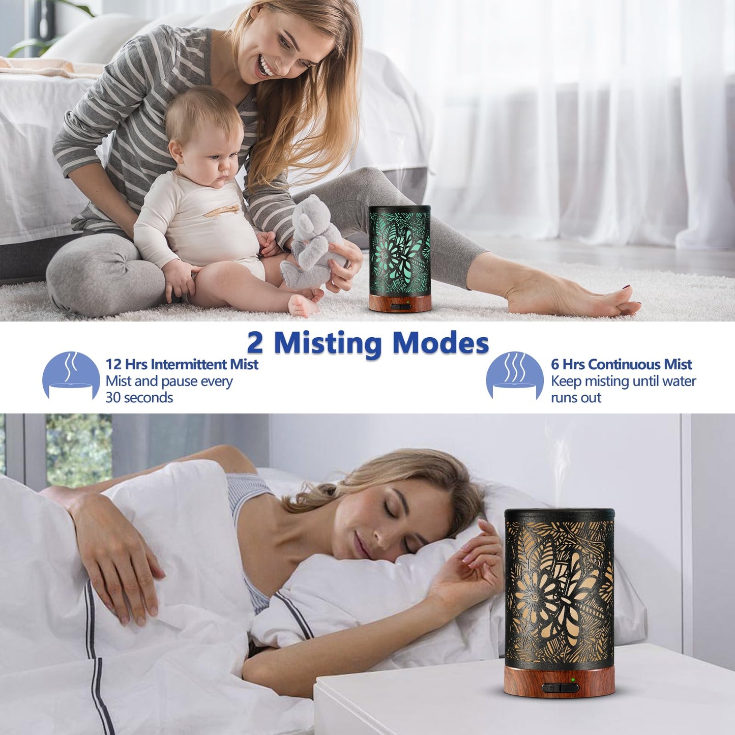 Dragonfly Metal Essential Oil Diffuser 150ml | Ultrasonic Aromatherapy with Auto-Off & 7-Color Lights