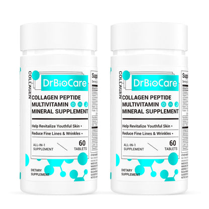 DrBioCare Collagen Peptides for Women – Beauty Vitamin & Probiotic Supplement (120 Tablets)