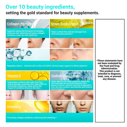 DrBioCare Collagen Peptides for Women – Beauty Vitamin & Probiotic Supplement (120 Tablets)