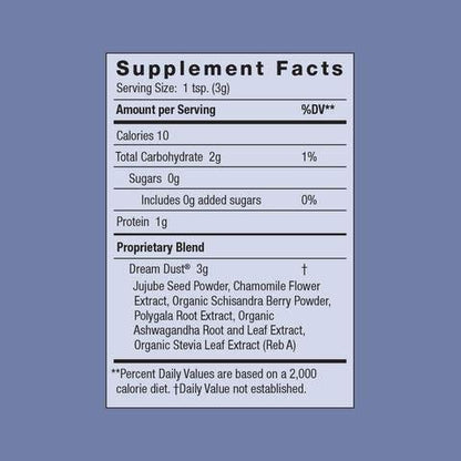 Dream Dust by Moon Juice - Tranquil Rest - Natural Adaptogenic Powder Supplement - Ashwagandha, Chamomile, Jujube, Polygala & Schisandra - Vegan, Non-GMO, Gluten-Free (1.5oz)