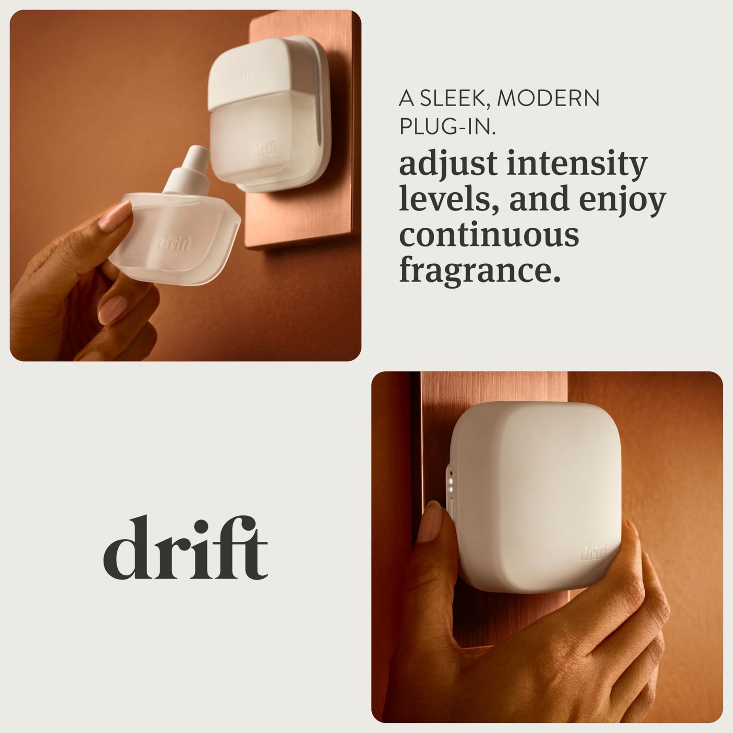 Drift Home Scent Diffuser Starter Kit in Teak – Adjustable, Long-Lasting Aroma, Pet Safe