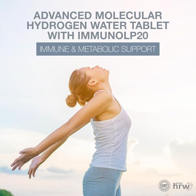 DRINK HRW Harmony: Molecular Hydrogen Tablet with ImmunoLP20 (Raspberry, 30ct)