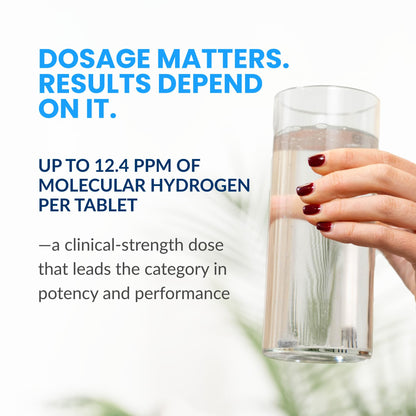 DRINK HRW Rejuvenation: Molecular Hydrogen Water Tablets with 12 ppm H2 | 60 Count, Unflavored