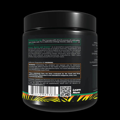 Driven B&G Berries & Greens Superfood Powder – Citrus Delight, 30 Servings