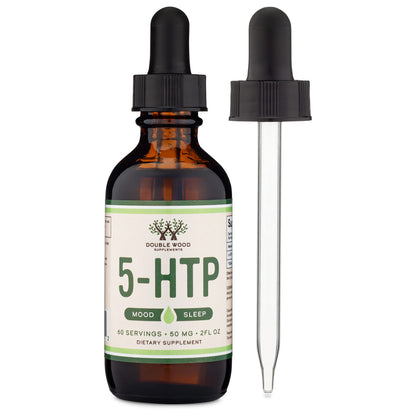 5-HTP Liquid Drops – 60 Servings of 50mg 99%+ 5-HTP | Serotonin Support by Double Wood