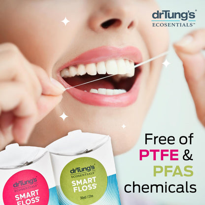drTung's Smart Floss, 30 yds - Natural Cardamom Flavor (6 Pack, Colors May Vary)