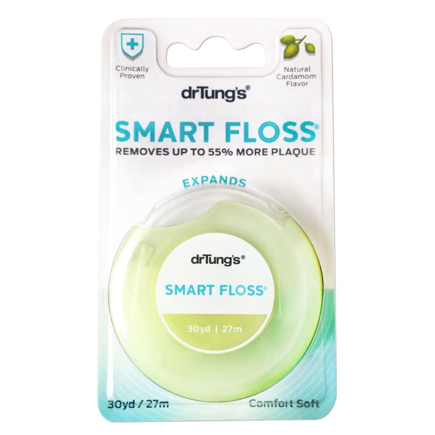 DrTung's Smart Floss - Natural Expanding Cardamom Floss (12 Pack) - BPA & PFAS Free, Gentle on Gums