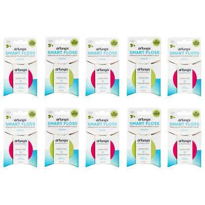 DrTung's Smart Floss - Natural Expanding Floss, Cardamom Flavor, BPA/PTFE/PFAS Free (10 Pack)