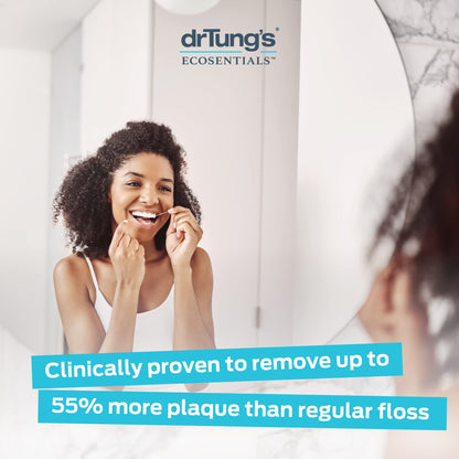 DrTung's Smart Floss - Natural Expanding Floss, Cardamom Flavor, BPA/PTFE/PFAS Free (10 Pack)