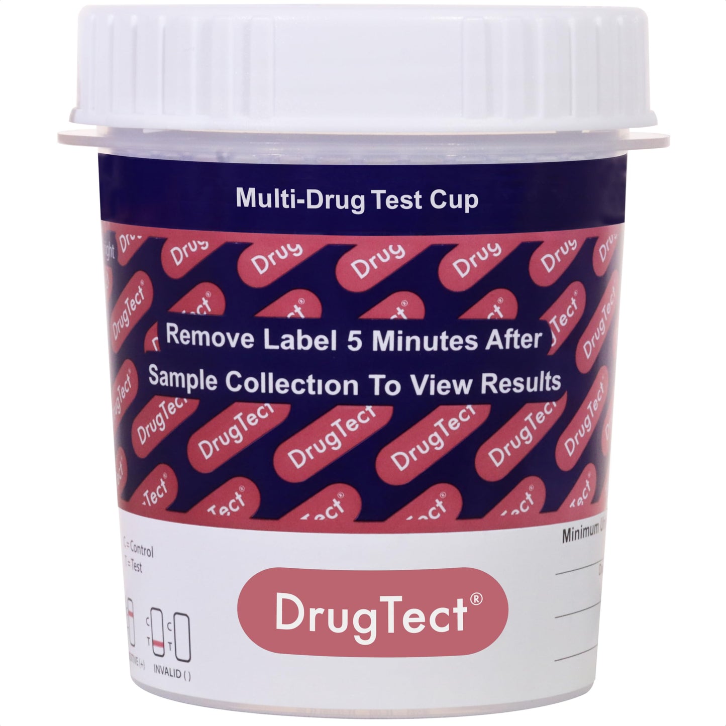 DrugTect 14-Panel Drug Test Cup – 5 Pack | CLIA-Waived Urine Drug Screen with Fentanyl Detection