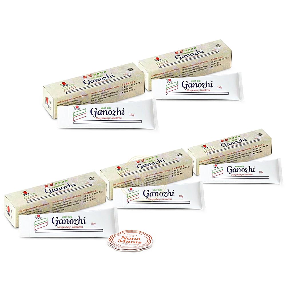 DXN Ganozhi Toothpaste + Nona Manis Coaster Pack (5 Boxes) – 150g Each