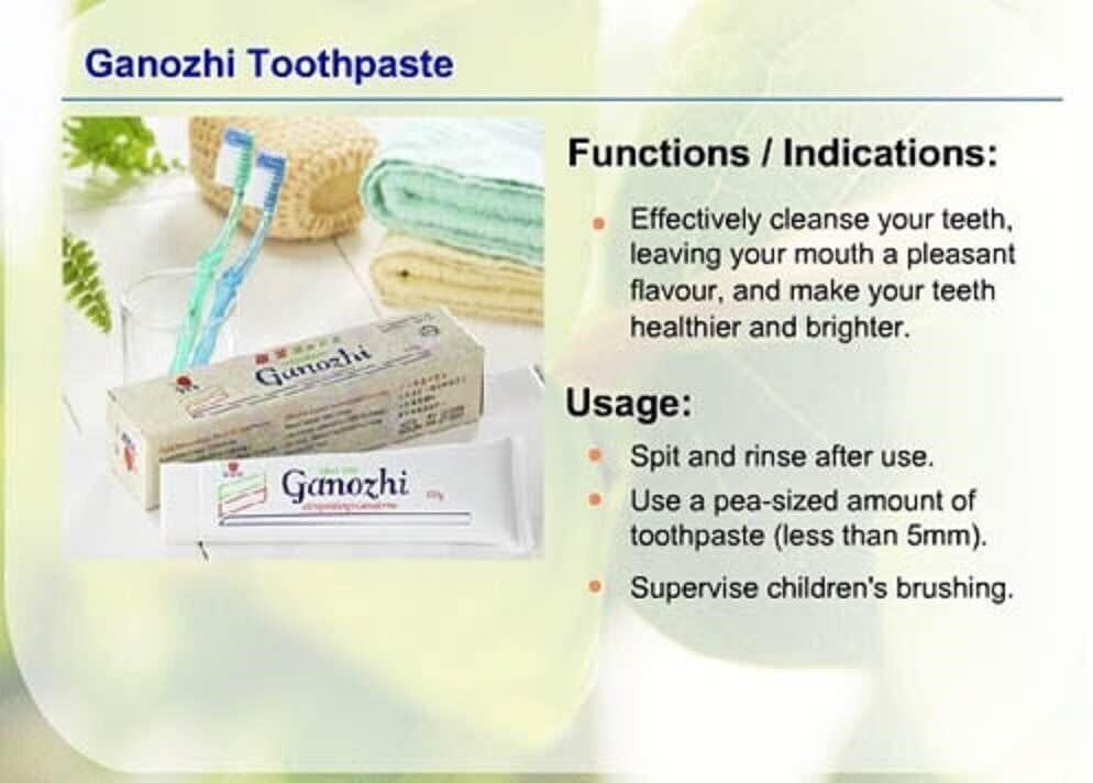 DXN Ganozhi Toothpaste + Nona Manis Coaster Pack (5 Boxes) – 150g Each