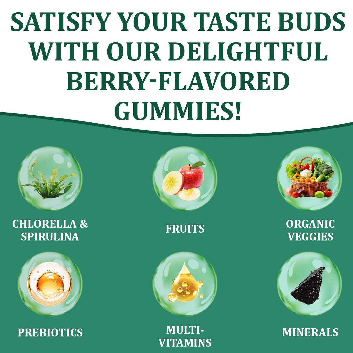 DYDUON Greens Gummies – Daily Greens with Organic Chlorella & Spirulina