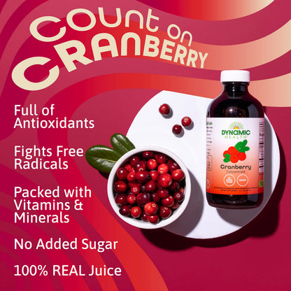 Dynamic Health Cranberry Juice Concentrate — Unsweetened, No Added Sugar, 8 Fl oz
