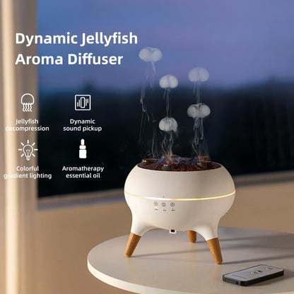 Dynamic Jellyfish Air Humidifier & Diffuser – 250ml, Remote, 7 Color Lights, 4H/8H Timer