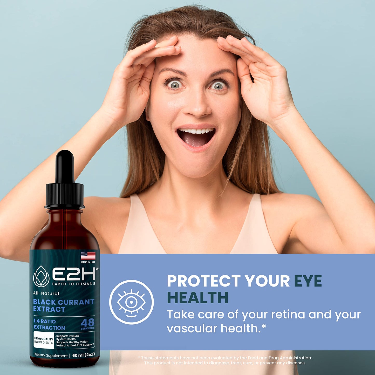 E2H Black Currant Extract - Cold-Pressed Seed, Immune Support (3 Bottles)