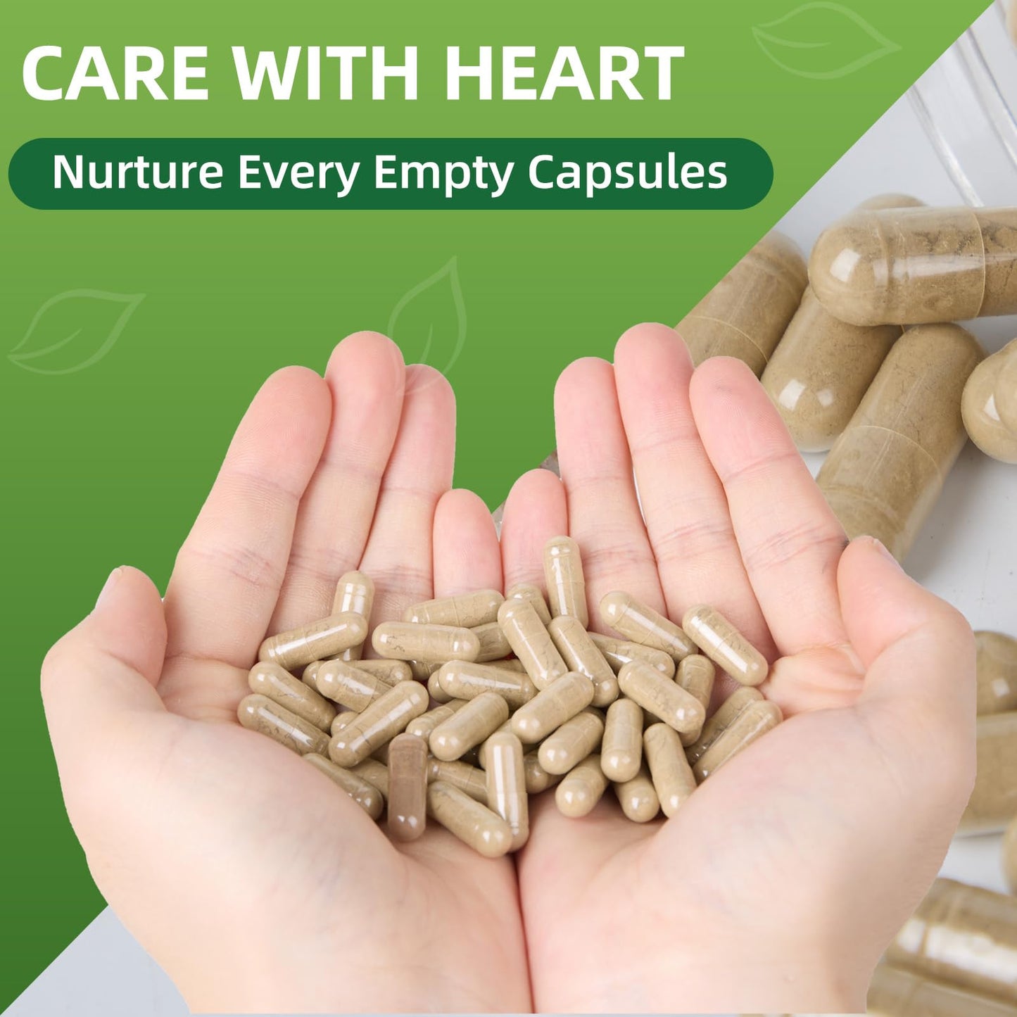 EaccoViigr Size 0 Gelatin Empty Capsules – 100 Count, Clear & Fillable