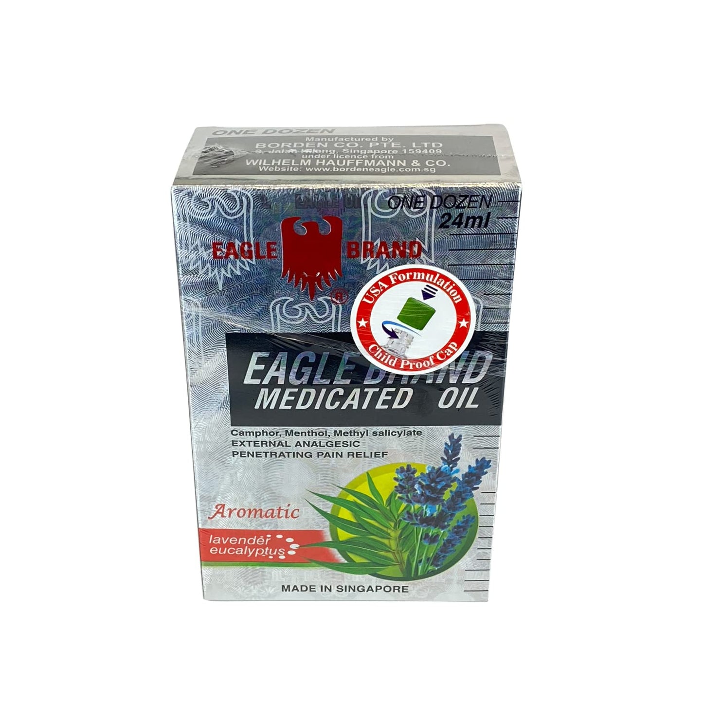 Eagle Brand 12 Packs – 24ml Medicated Oil (Lavender Eucalyptus) | Soothing Pain Relief