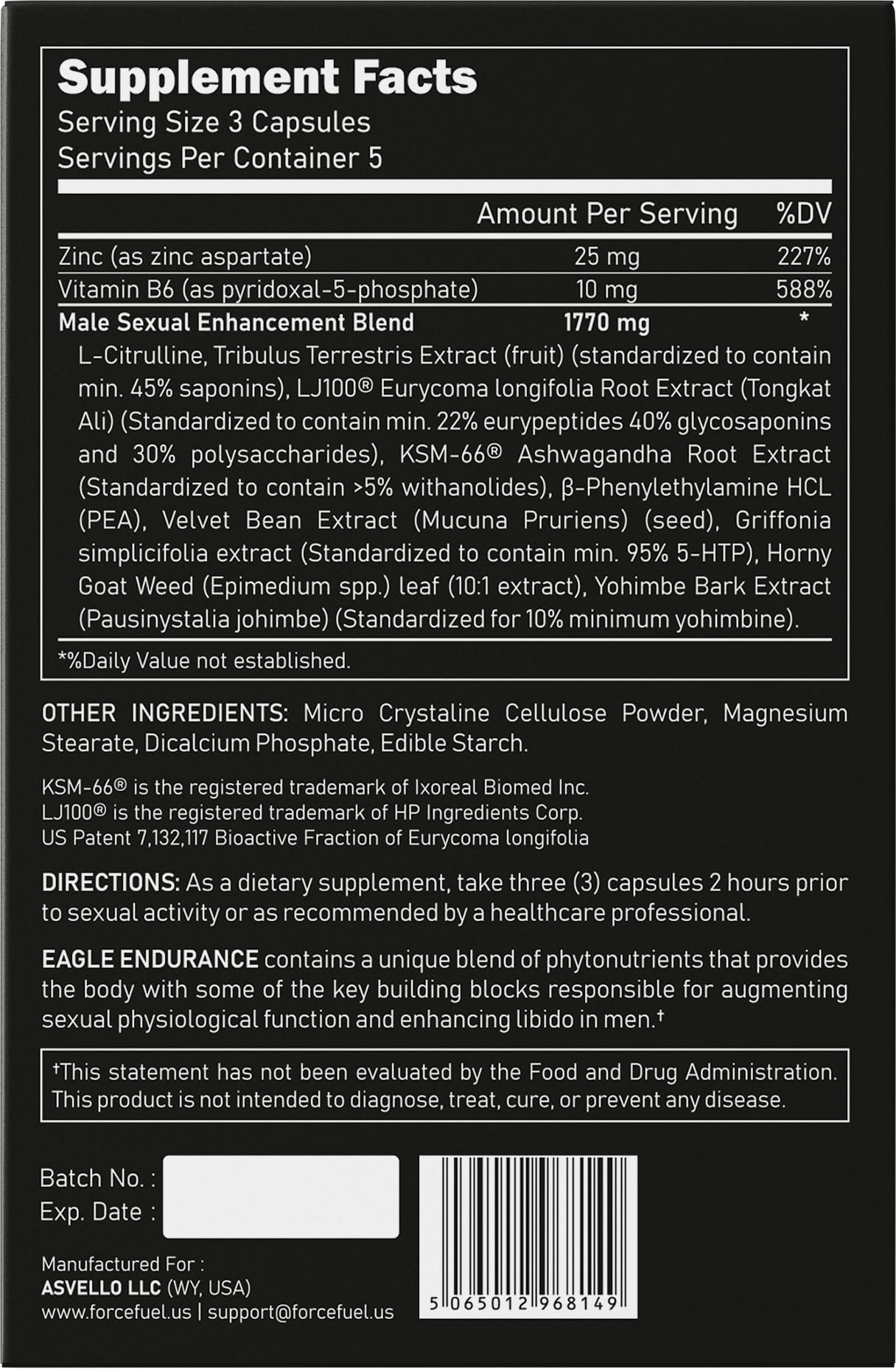 Eagle Endurance – Herbal Sex Pills for Men – Last Longer & Stronger Erections