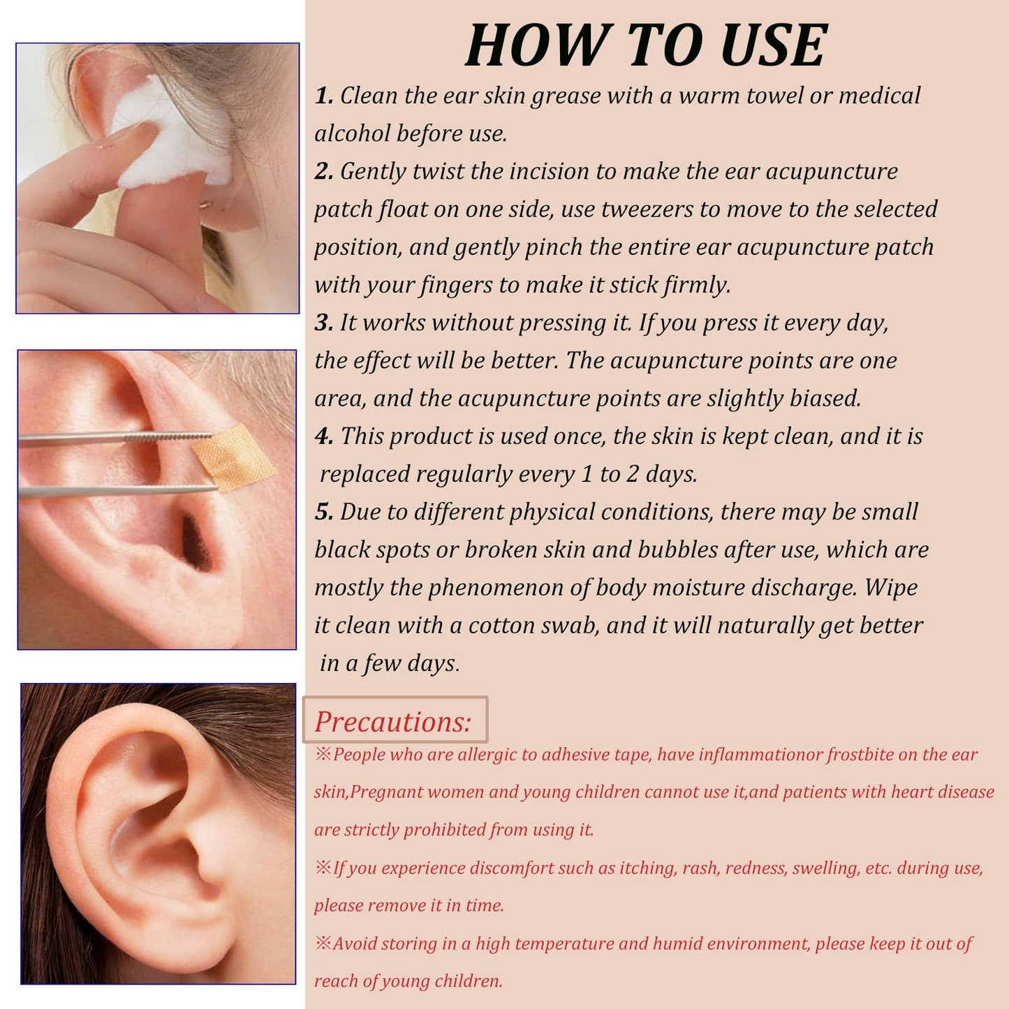 Ear Seeds Acupuncture Kit - 300 Pieces with Chart & Tweezers | Balance & Wellness