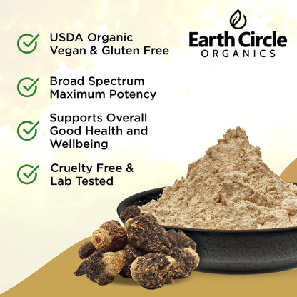 Earth Circle Organics Black Maca Powder – Peruvian Maca Negra, Energy & Vitality (8oz x3)