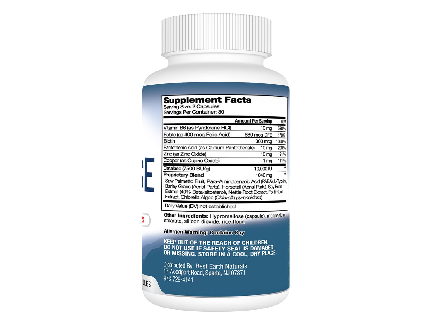 Best Earth Naturals Catalase 10,000 Hair Supplement – 3-Pack (90-Day Supply)