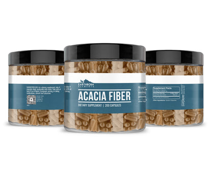 Earthborn Elements Acacia Fiber 200 Capsules – Pure & Undiluted, No Additives