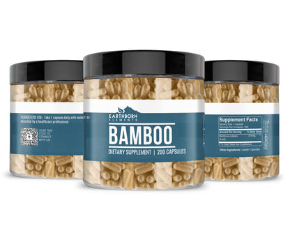 Earthborn Elements Bamboo 200 Capsules – Pure & Undiluted, No Additives