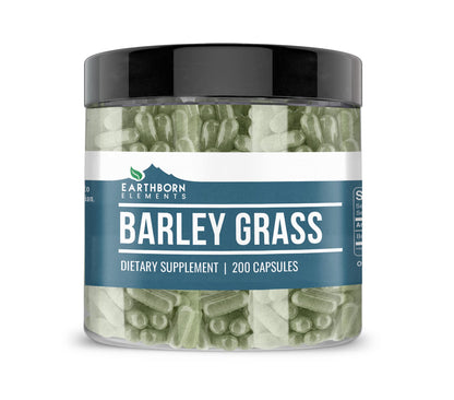 Earthborn Elements Barley Grass 200 Capsules – Pure & Undiluted