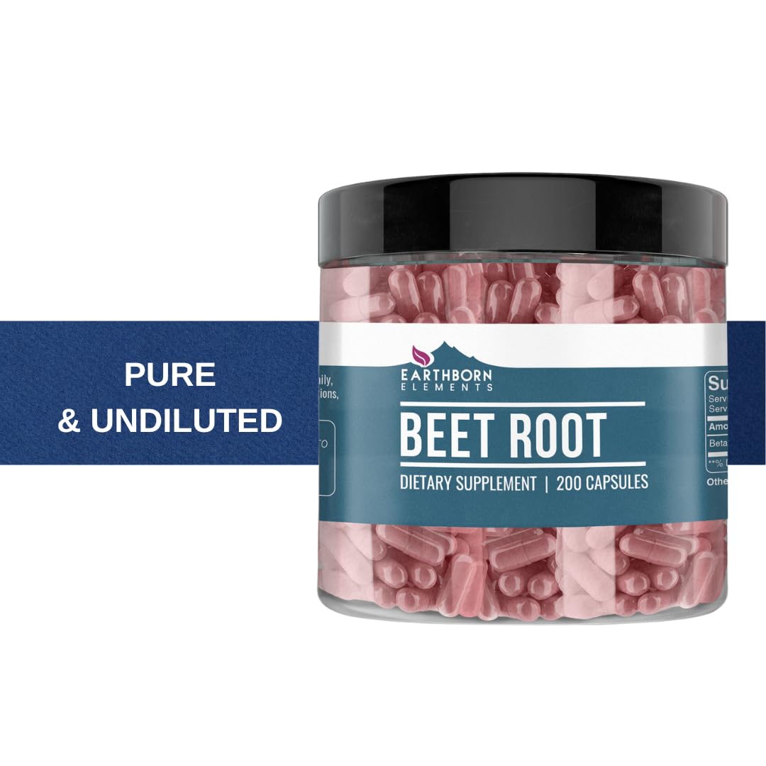 Earthborn Elements Beet Root 200 Capsules - Pure & Undiluted