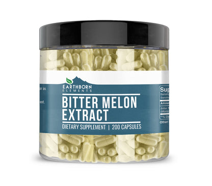 Earthborn Elements Bitter Melon 200 Capsules – Pure & Undiluted, No Additives