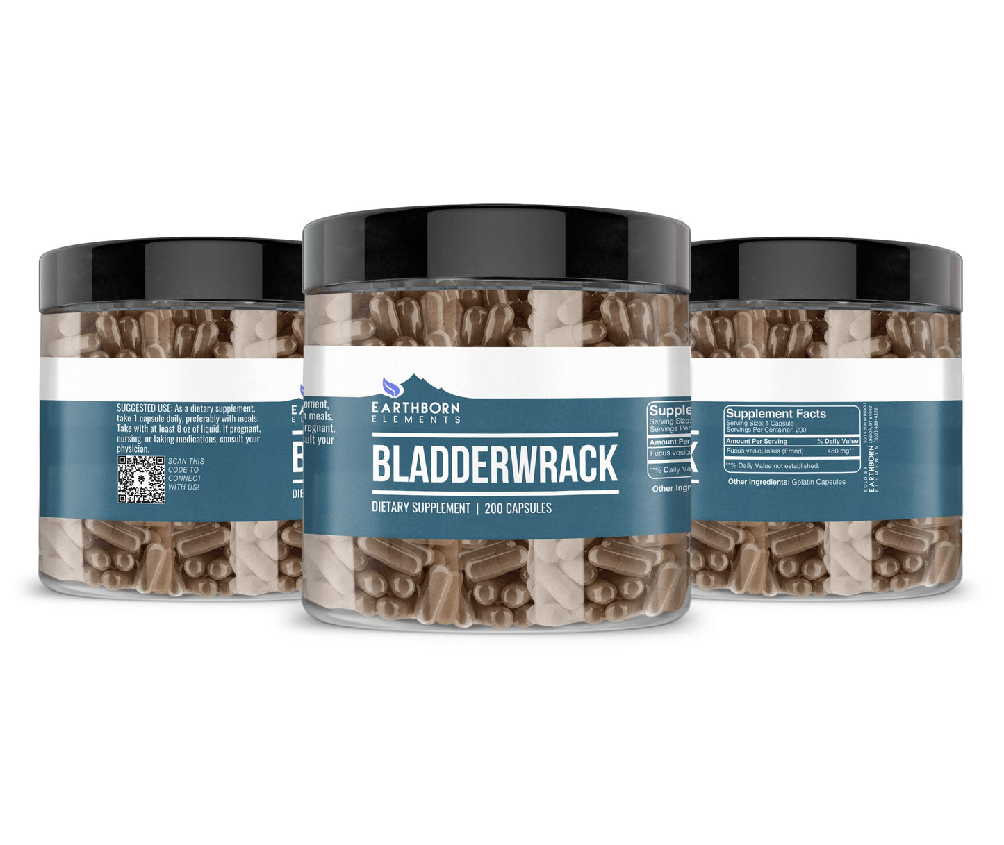 Earthborn Elements Bladderwrack 200 Capsules – Pure, Undiluted, No Additives