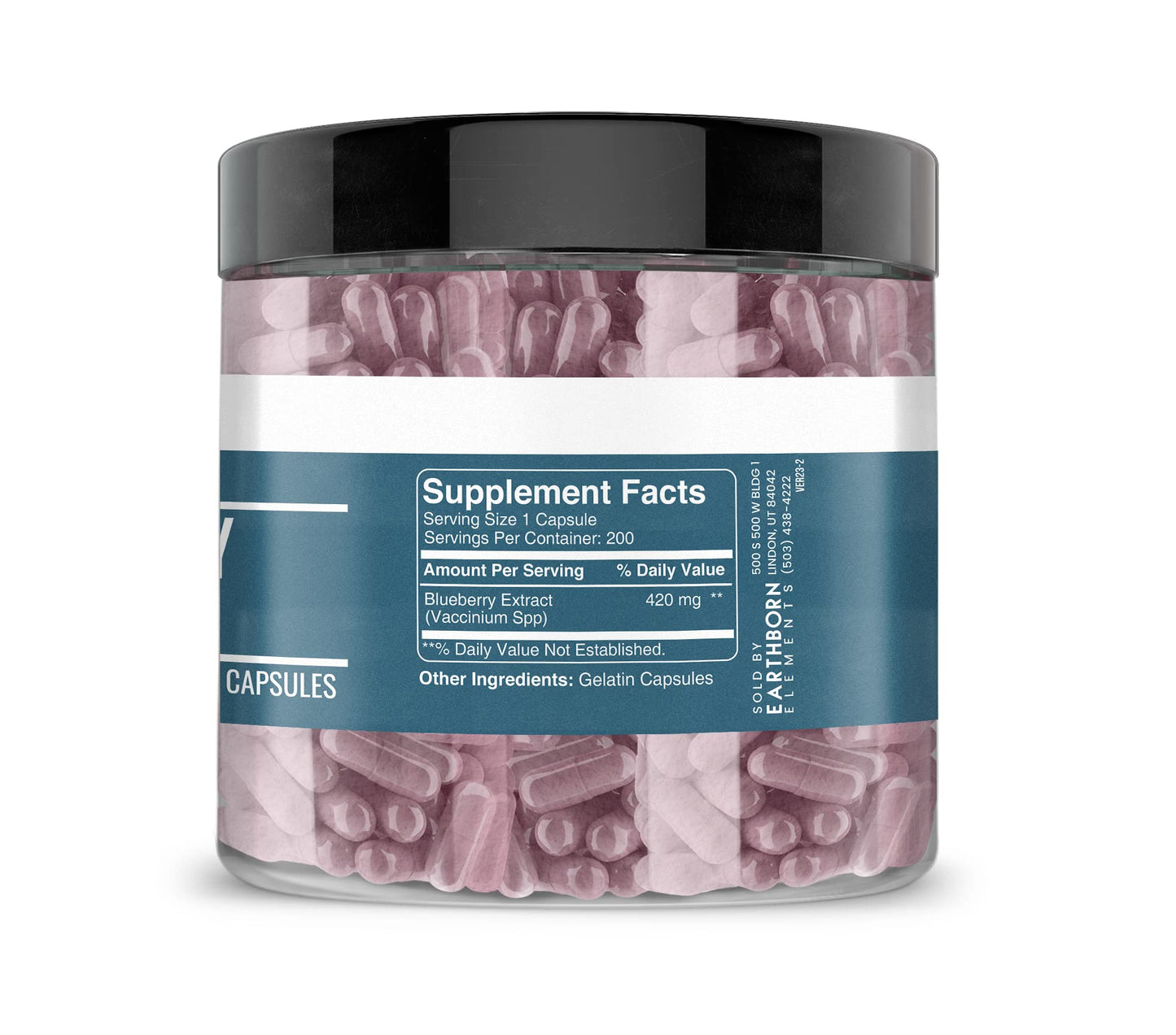 Earthborn Elements Blueberry 10:1 Extract Capsules – Pure & Additive-Free