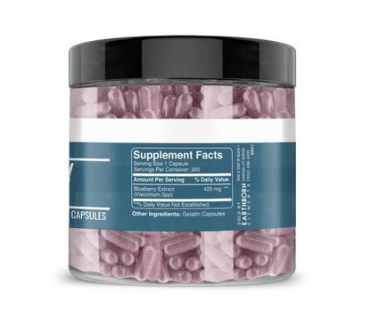 Earthborn Elements Blueberry 10:1 Extract Capsules – Pure & Undiluted, Pack of 2