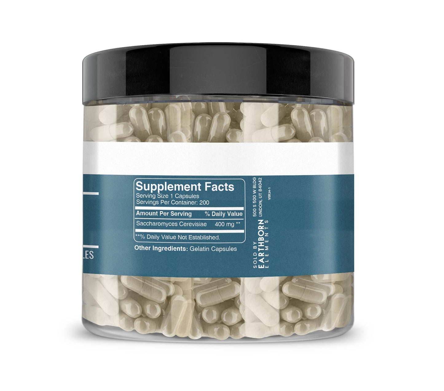 Earthborn Elements Brewer's Yeast 200 Capsules – Pure, No Additives