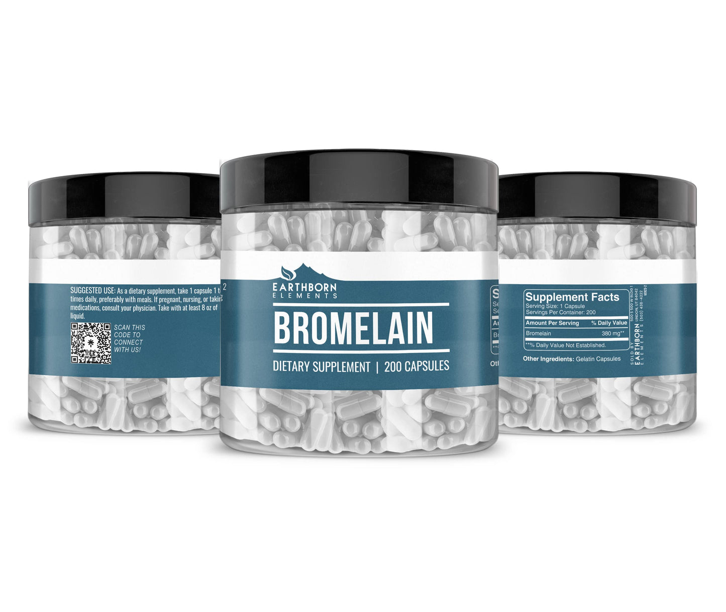 Earthborn Elements Bromelain 200 Capsules – Pure & Undiluted