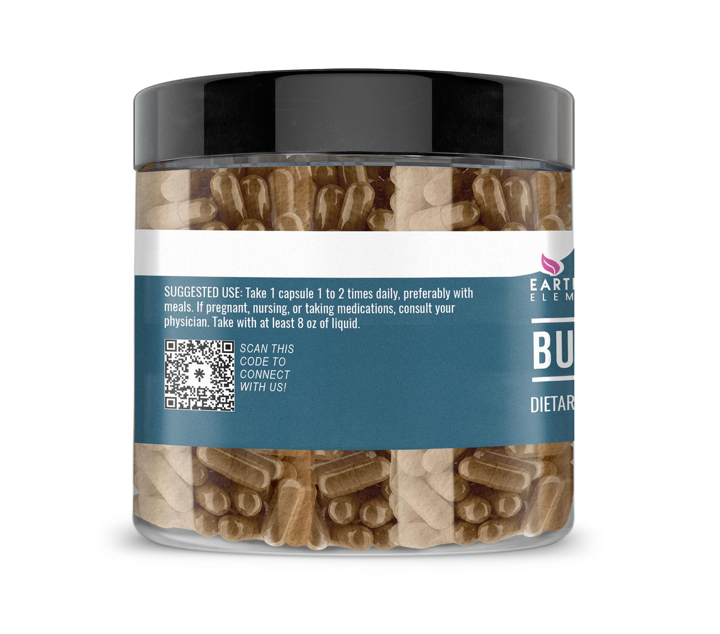 Earthborn Elements Burdock Root 200 Capsules – Pure & Undiluted