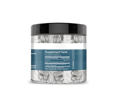 Earthborn Elements Calcium Citrate 200 Capsules – Pure & Undiluted, No Additives