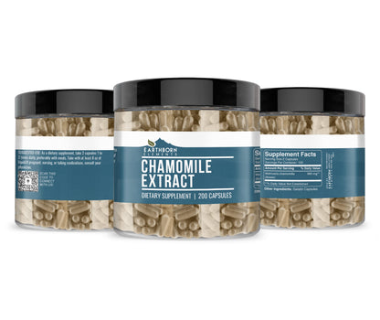 Earthborn Elements Chamomile Extract 200 Capsules Pure and Undiluted